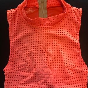 Acacia Swimwear Neon Melon Mesh High Neck Bikini Top